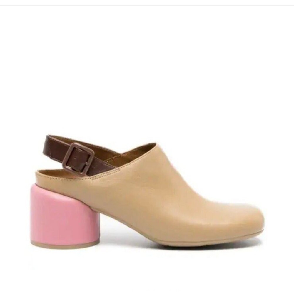 Camper Women's EU 38 US 7.5 Niki Twins Sling Back Semi-Open Shoe Pump